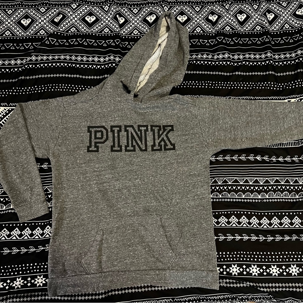 VS Pink hoodie - Grey size small